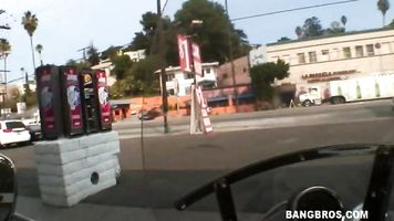 Evie Delatosso estaba montando su cerdo cuando se dio cuenta de que estaba un poco sucio, así que condujo hasta el lavadero de autos local donde lavaría su bicicleta.